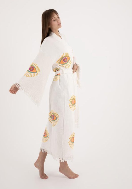LAUREN ROBE NATURAL WHITE