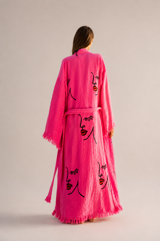 Beauty Face Turkish Cotton Robe | Lightweight Spa Robe, Resort wear & Cover-Up