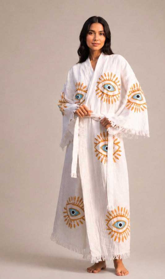 Beauty Ritual Turkish Cotton Robe | Lightweight Spa Robe, Resort wear & Cover-Up