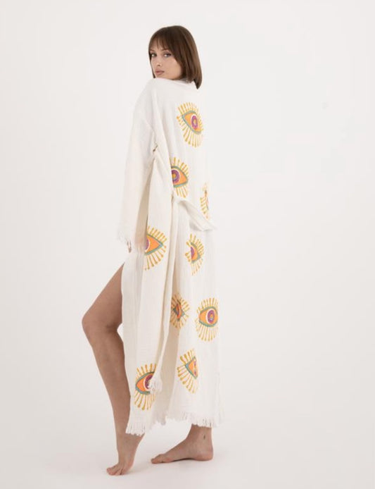 Lauren Turkish Cotton Robe | Lightweight Women's Spa Robe & Resort Cover-Up